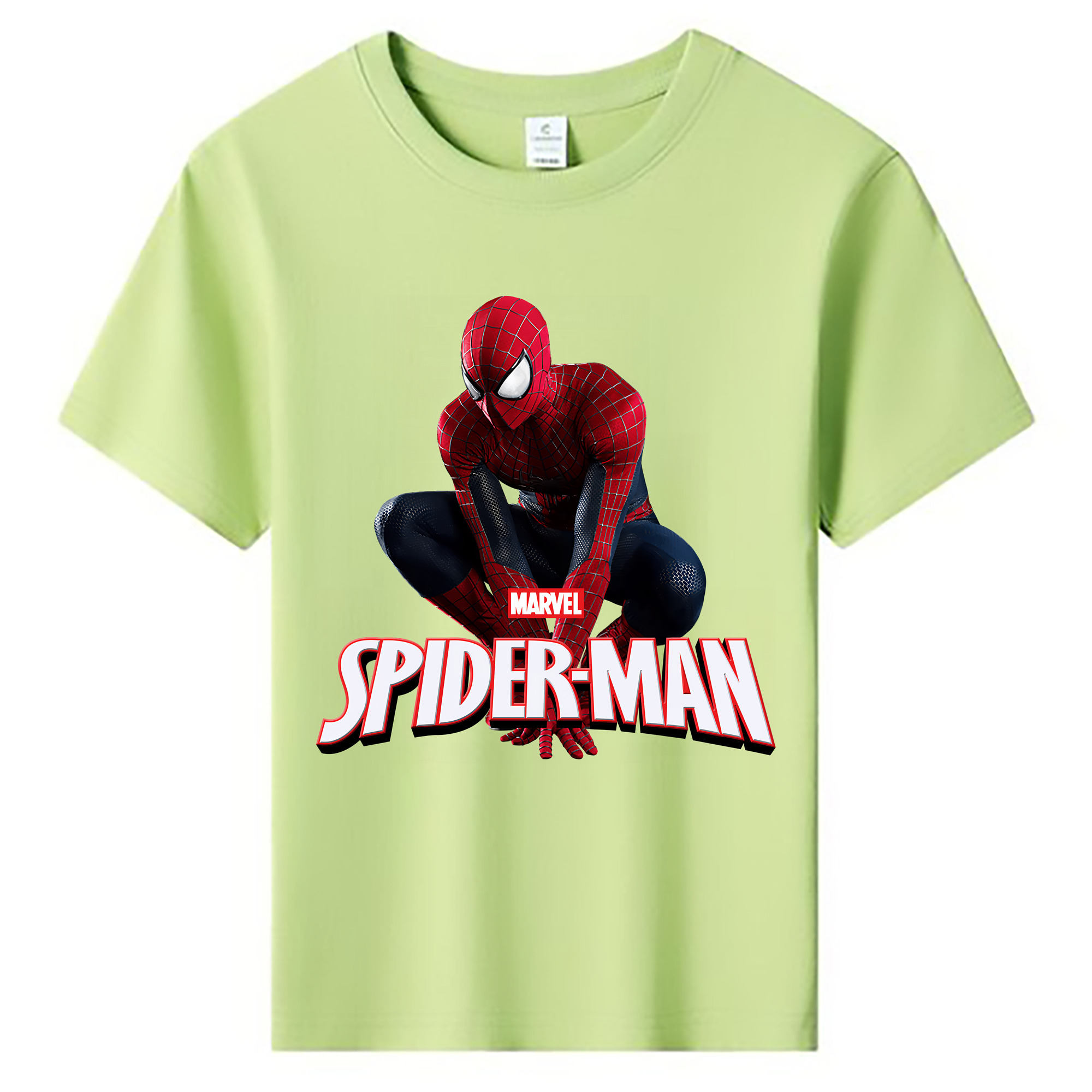（画像用） Spider Man スパイダーマン 綿100％キッズTシャツ（フロントプリント）